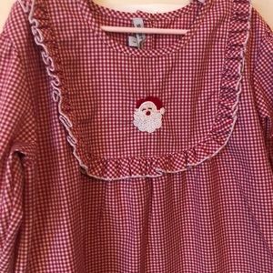 Embroidered Santa nightgown.